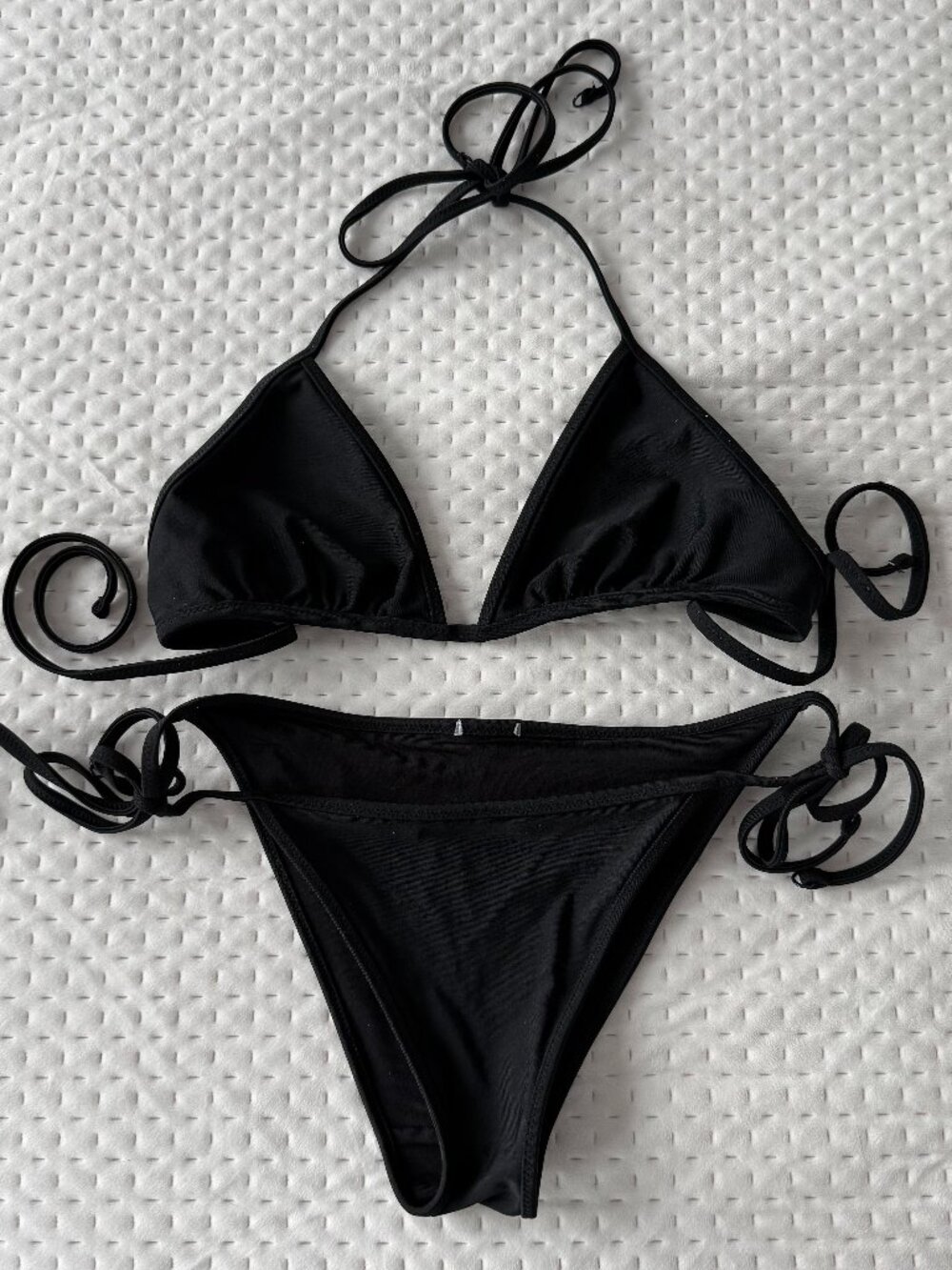 AERIE TRIANGLE BLACK XS CHEEKY TRIANGLE BIKINI